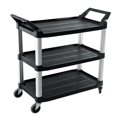 TROLLEY 3 TIER LRG BLK 1030X510X960MM, TRUST
