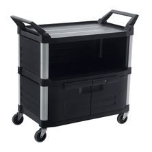 TROLLEY 3 TIER LOCKABLE DOORS 1030X510X960MM