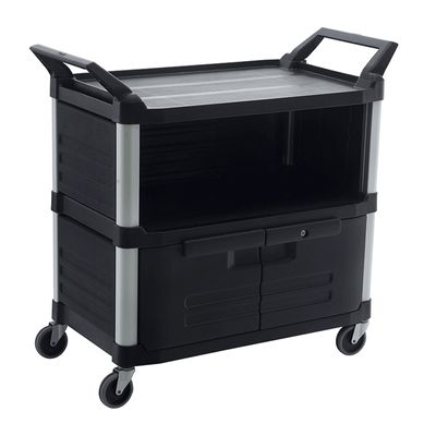 TROLLEY 3 TIER LOCKABLE DOORS 1030X510X960MM