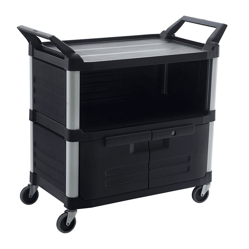 TROLLEY 3 TIER LOCKABLE DOORS 1030X510X960MM