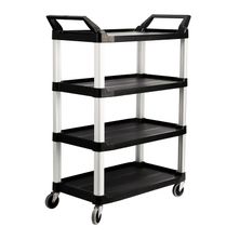 TROLLEY 4 TIER BLACK 103X51X129CM, TRUST