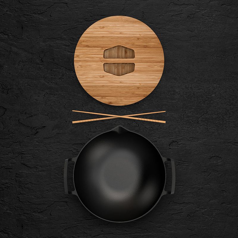 WOK TAKUMI SET CAST IRON, IRONCLAD