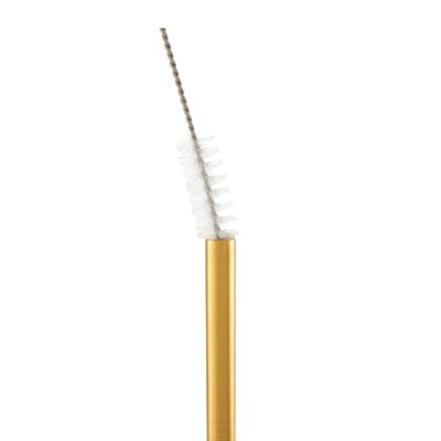 STRAWS S/S GOLD W/BRUSH 4PC, M&W
