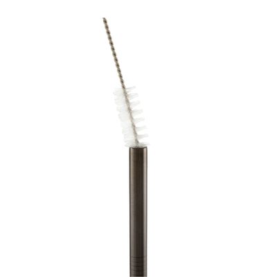 STRAWS S/S BLACK W/BRUSH 4PC, M&W