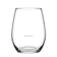GLASS STEMLESS 440ML W/150ML POURLINE, AMBER