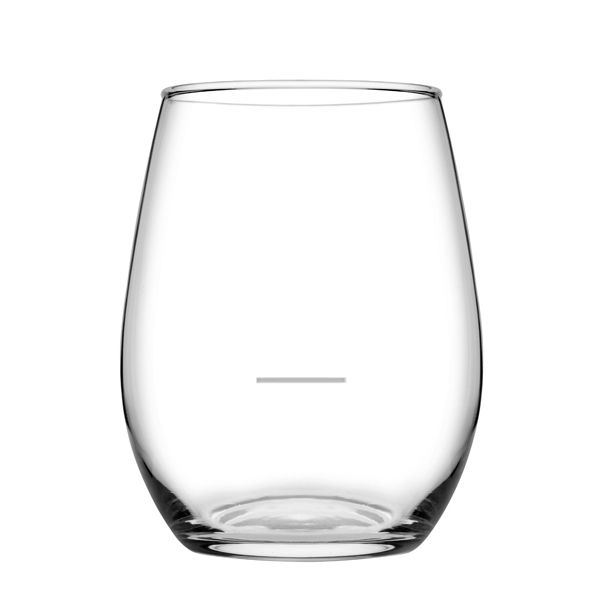 GLASS STEMLESS 440ML W/150ML POURLINE, AMBER