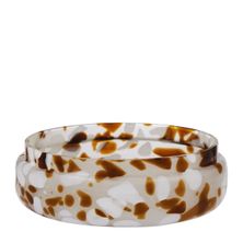 SERVING BOWL GLASS BRWN/WHT 33.5CM, MOSS