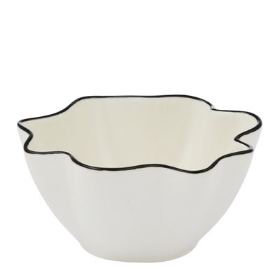 BOWL IVORY/BLACK 10X5CM, WINSLOW