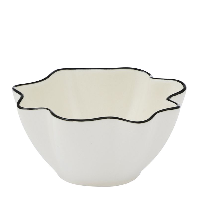 BOWL IVORY/BLACK 10X5CM, WINSLOW
