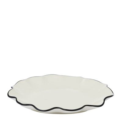 PLATE IVORY/BLACK 19X2CM, WINSLOW