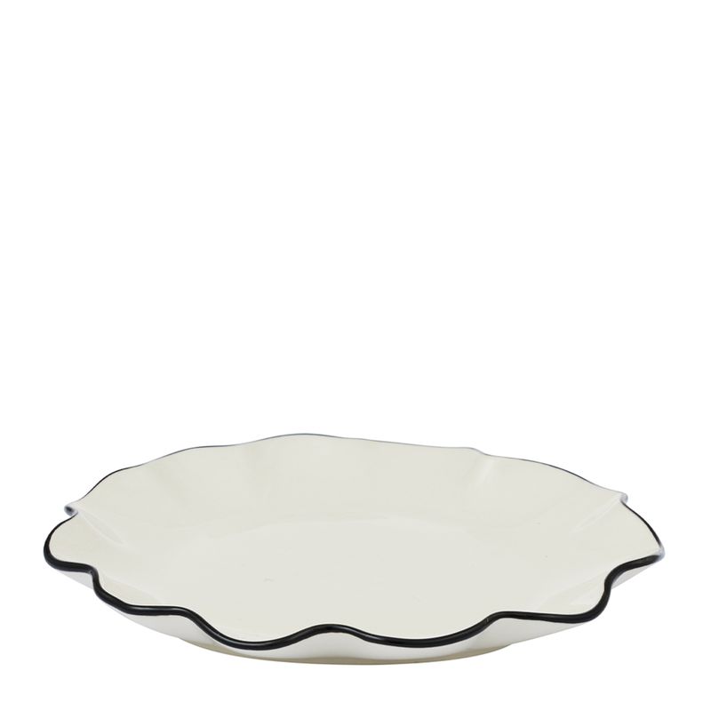 PLATE IVORY/BLACK 19X2CM, WINSLOW