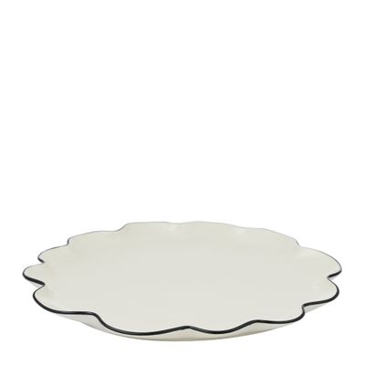 PLATTER IVORY/BLACK 35CM, WINSLOW