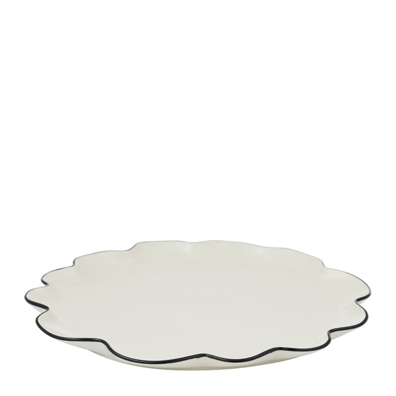 PLATTER IVORY/BLACK 35CM, WINSLOW
