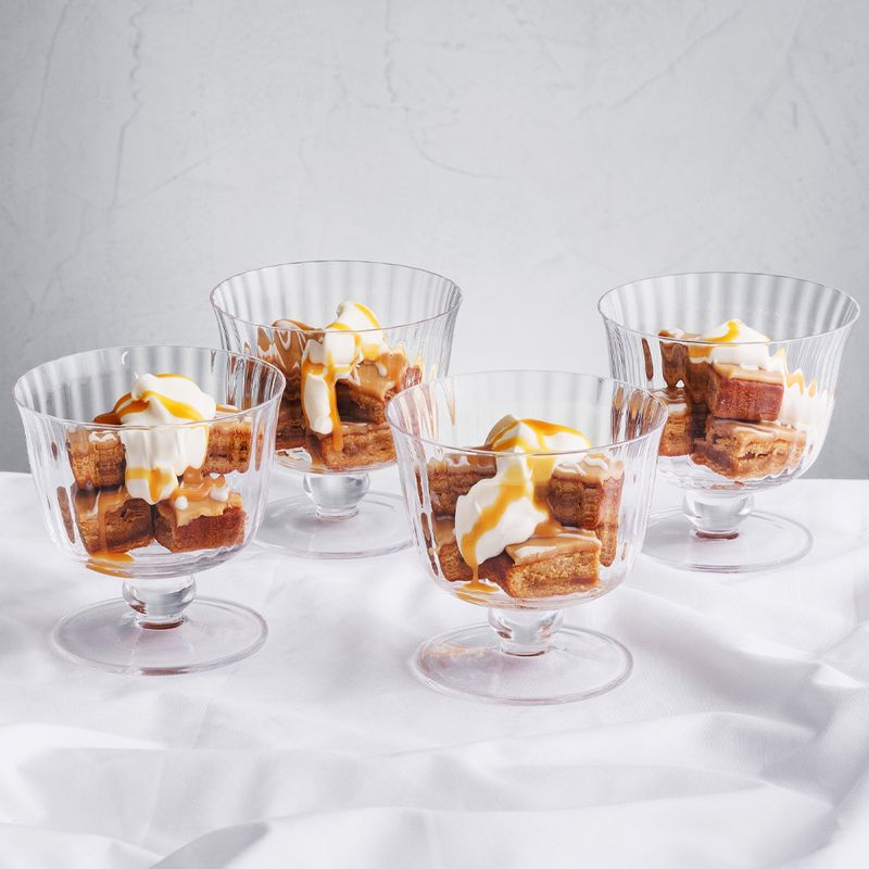 MINI FLUTED TRIFLE BOWLS SET-4, ECOLOGY CLASSIC