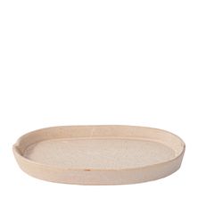 DISH SERVING OVAL STONE TAUPE 26X16X3CM