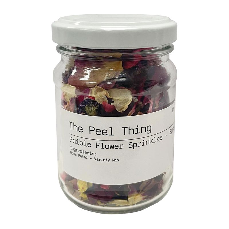 EDIBLE FLOWER SPRINKLES ROSE PETAL VARIETY MIX