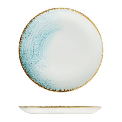 PLATE COUPE RND 217MM AQUAMARINE, CHURCHILL