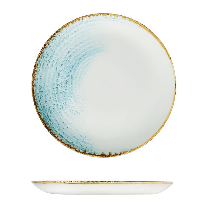 PLATE COUPE RND 217MM AQUAMARINE, CHURCHILL