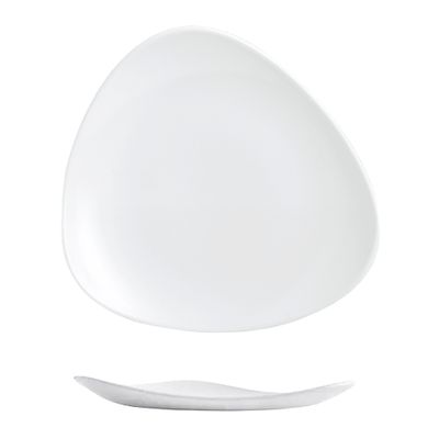 PLATE TRIANGLE 229MM, SATIN WHITE CHURCHILL