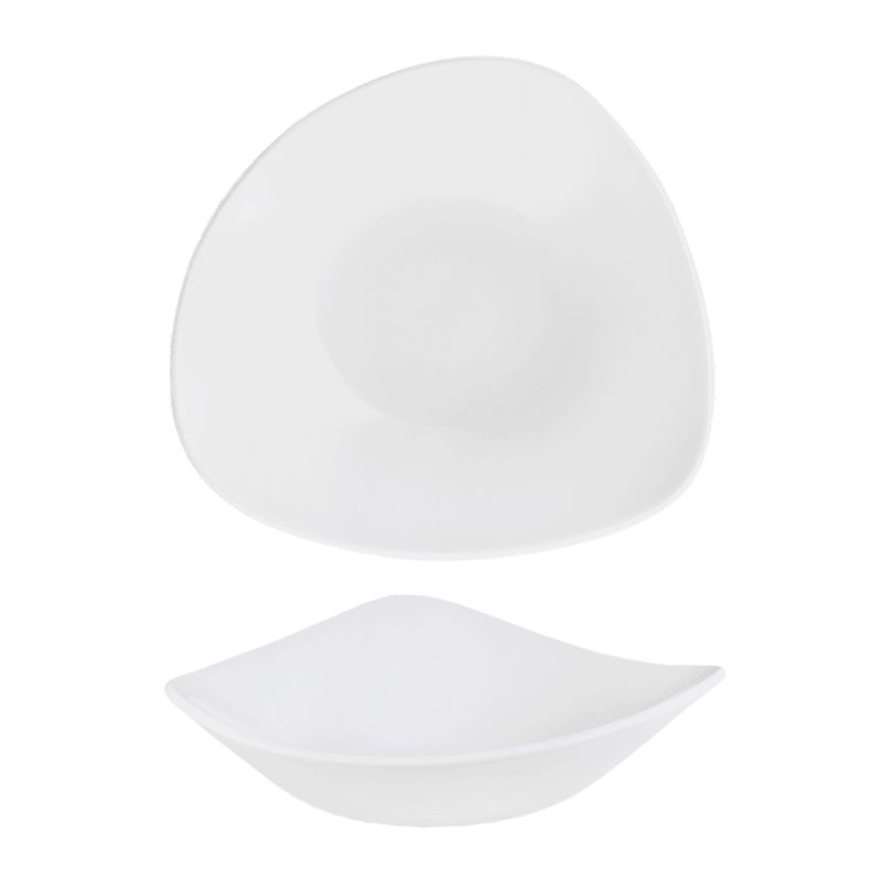 BOWL TRIANGLE 185MM, SATIN WHITE CHURCHILL