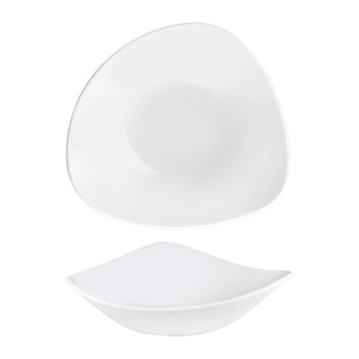 BOWL TRIANGLE 235MM, SATIN WHITE CHURCHILL