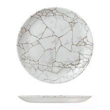PLATE COUPE AGATE GREY 217MM, KINTSUGI