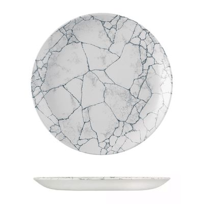 PLATE COUPE PEARL GREY 288MM, KINTSUGI