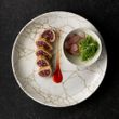 PLATE COUPE AGATE GREY 288MM, KINTSUGI