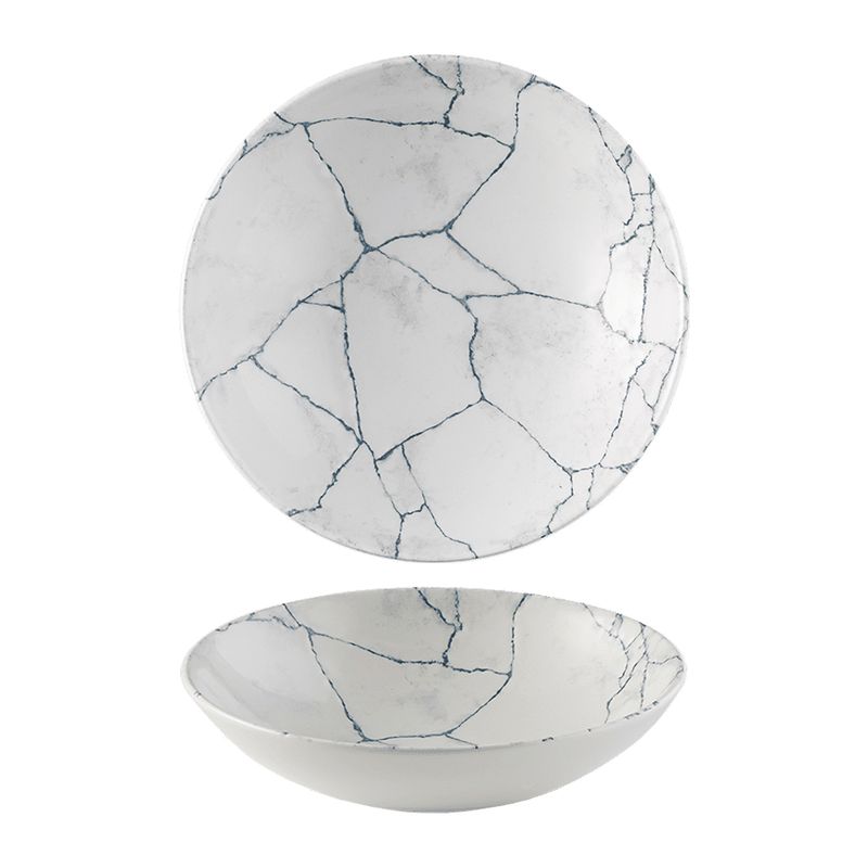 BOWL COUPE PEARL GREY 182MM, KINTSUGI