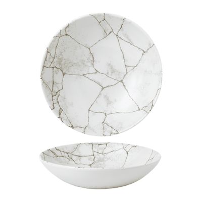 BOWL COUPE AGATE GREY 182MM, KINTSUGI