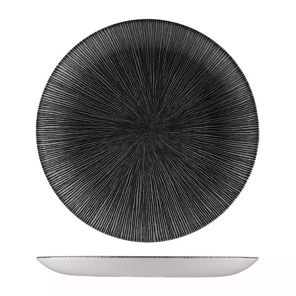 PLATE AGANO BLACK 217MM, CHURCHILL STUDIO