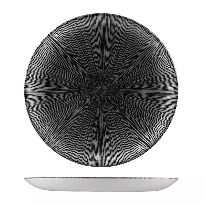 PLATE AGANO BLACK 288MM, CHURCHILL STUDIO