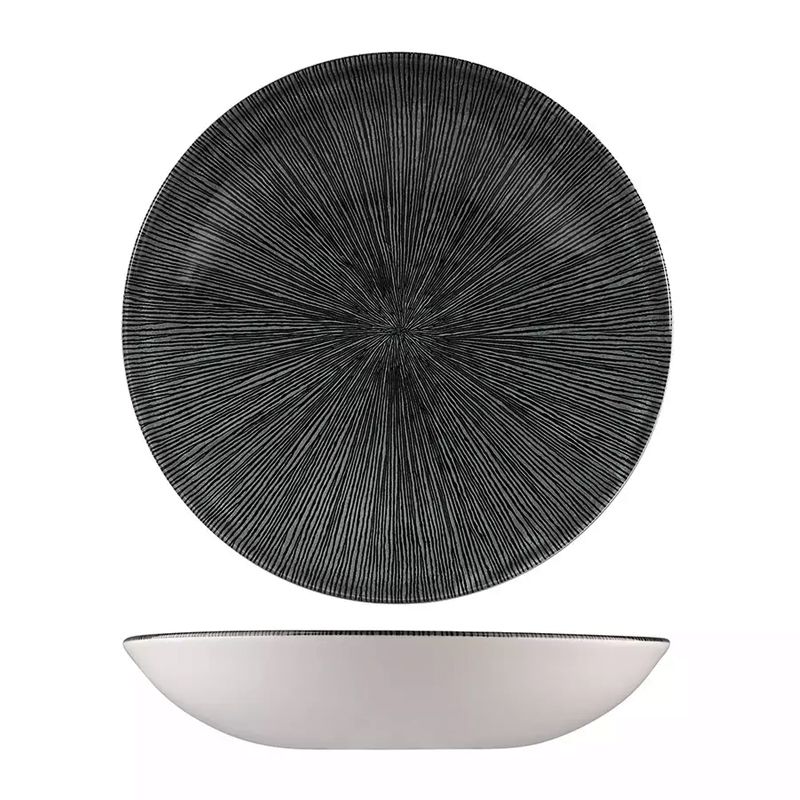 BOWL COUPE AGANO BLACK 182MM, CHURCHILL STUDIO