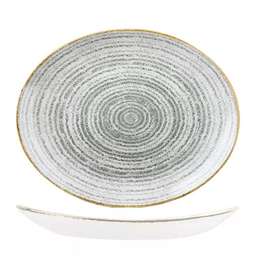 PLATE STONE GREY 270X229MM, CHURCHILL STUDIO