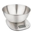 SCALE ELECTRONIC 5KG W/BOWL S/S, CUISINA