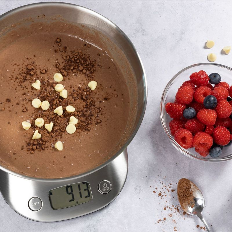 SCALE ELECTRONIC 5KG W/BOWL S/S, CUISINA