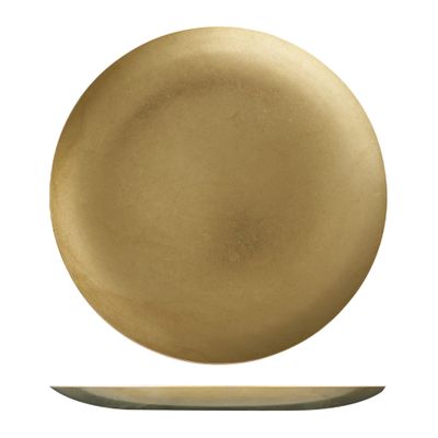 PLATE COUPE RND GOLD 130MM MODA VINTAGE