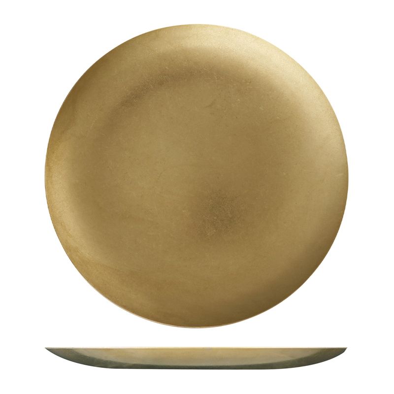 PLATE COUPE RND GOLD 130MM MODA VINTAGE