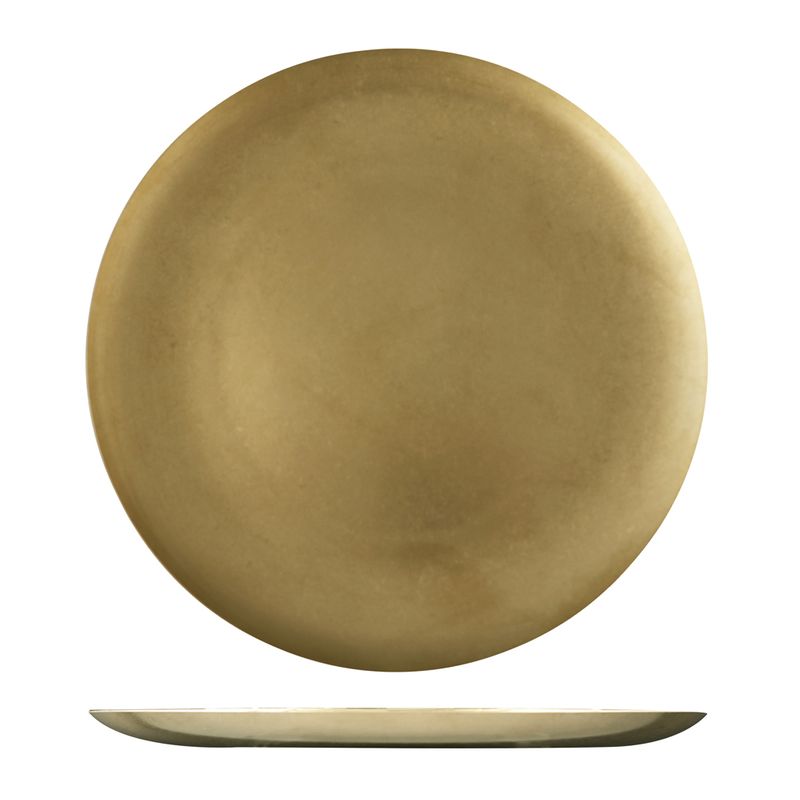 PLATE COUPE RND GOLD 260MM MODA VINTAGE