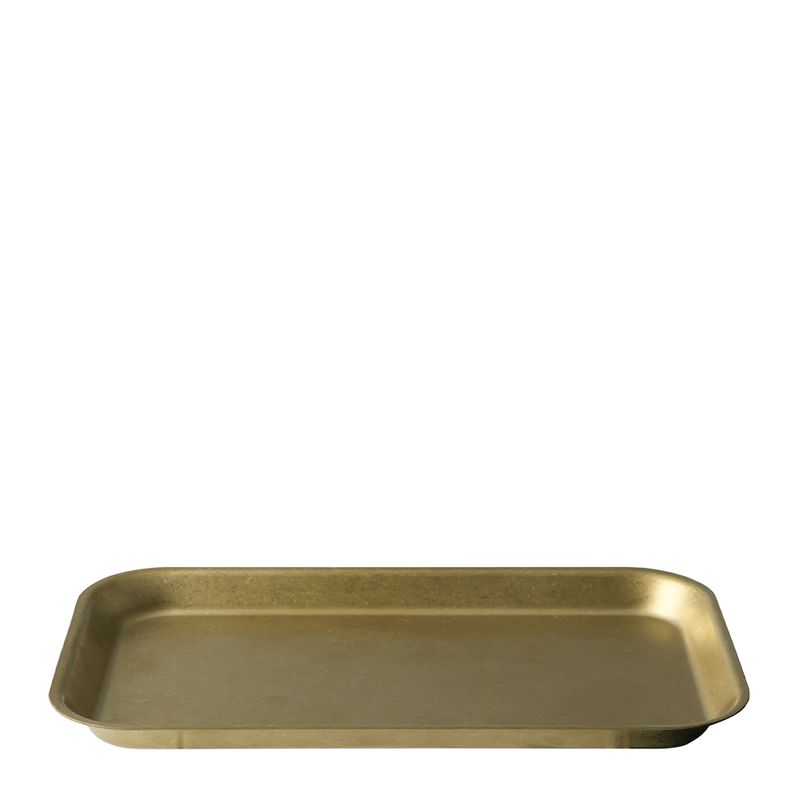TRAY RECTANGLE GOLD 190X110X12MM MODA VINTAGE