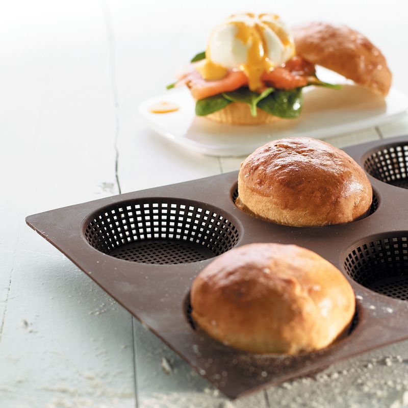 BREAD ROLL MOULD 75ML SILICONE, LEKUE