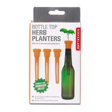 BOTTLE TOP HERB PLANTERS SET-3, KIKKERLAND