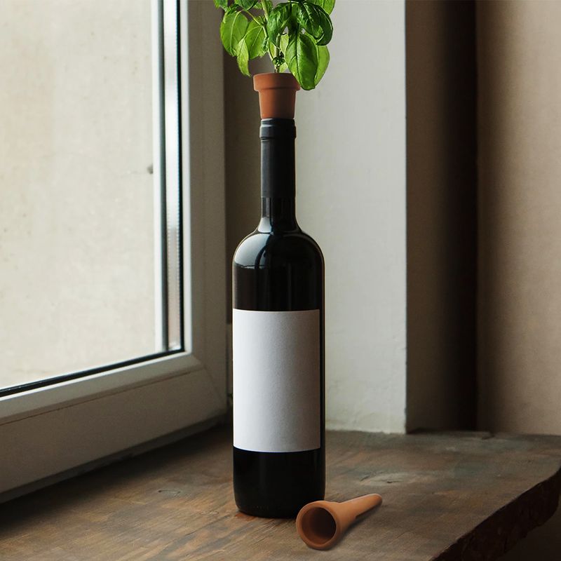 BOTTLE TOP HERB PLANTERS SET-3, KIKKERLAND