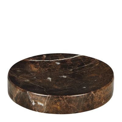 PLATE MARBLE RND 15X2.7CM BRWN, ACADEMY