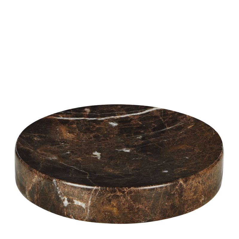 PLATE MARBLE RND 15X2.7CM BRWN, ACADEMY