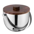 ICE BUCKET DBL WALL SS/TIMBER LID, AVANTI