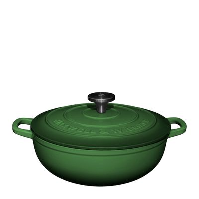 CASSEROLE RND GREEN 26CM/4LT MW