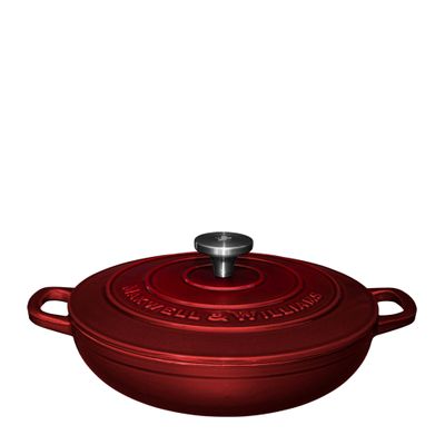 CASSEROLE RND SHALLOW MERLOT 27CM/3.3LT MW