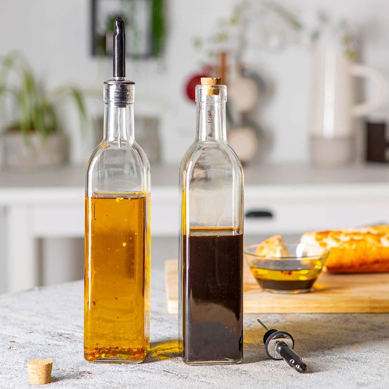 OLIVE OIL POURER BOTTLE W/CORK LID 500ML