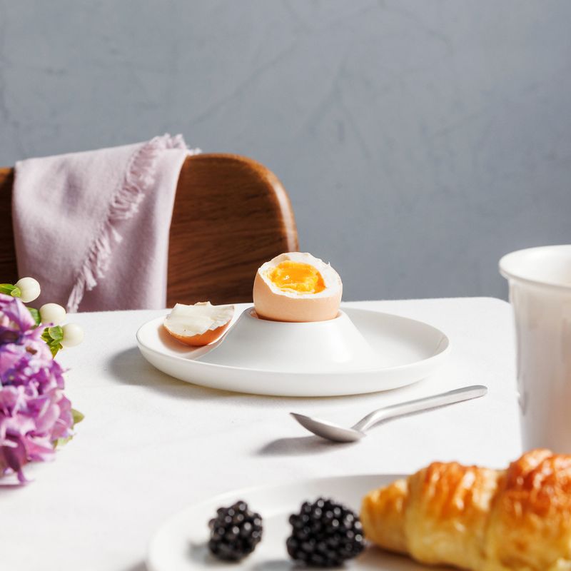 EGG PLATE 15CM WHITE, ECOLOGY